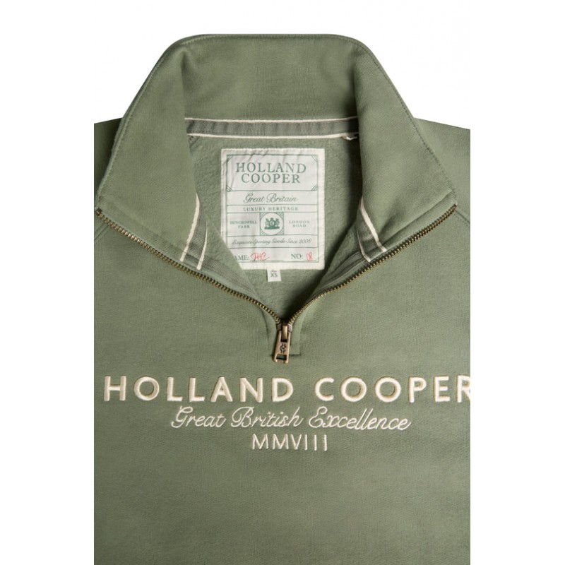 Sporting Goods Zip Henley - Sage