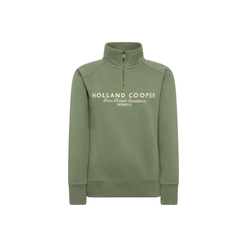 Sporting Goods Zip Henley - Sage