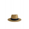 Francesca Hat - Camel/Navy Bow