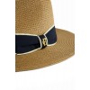 Francesca Hat - Camel/Navy Bow