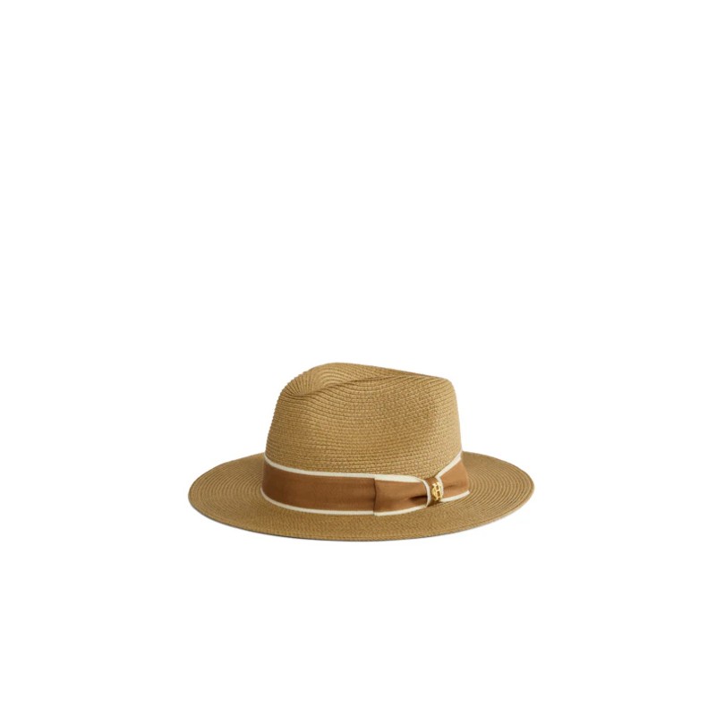Francesca Hat - Camel/Latte Bow