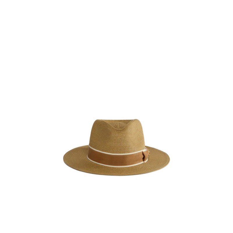 Francesca Hat - Camel/Latte Bow