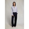 Pleated Wide Leg Trouser - Ink Navy