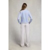 Sporting Heritage Zip Henley - Pale Blue