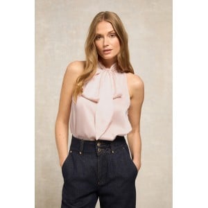 Holland Cooper Ariella Sleeveless Blouse - Blush