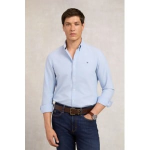 Holland Cooper Mens Classic Oxford Shirt - Sky Blue