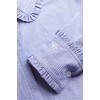 Clementine Ruffle Collar Shirt - Yacht Blue Stripe