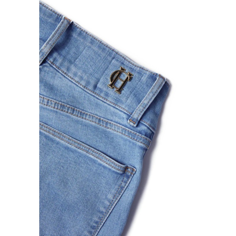 High Rise Flared Jean - Light Denim