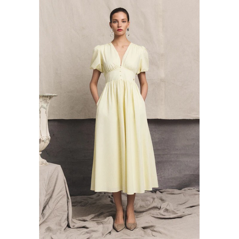 Paige Dress - Lemon