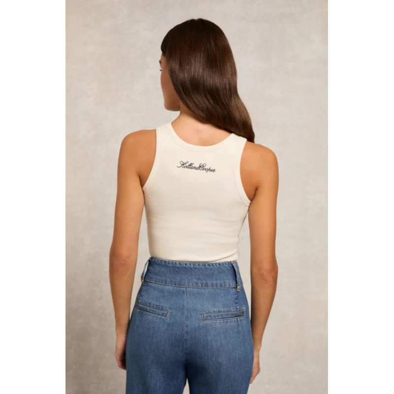 Rebecca Rib Tank - Natural Cream