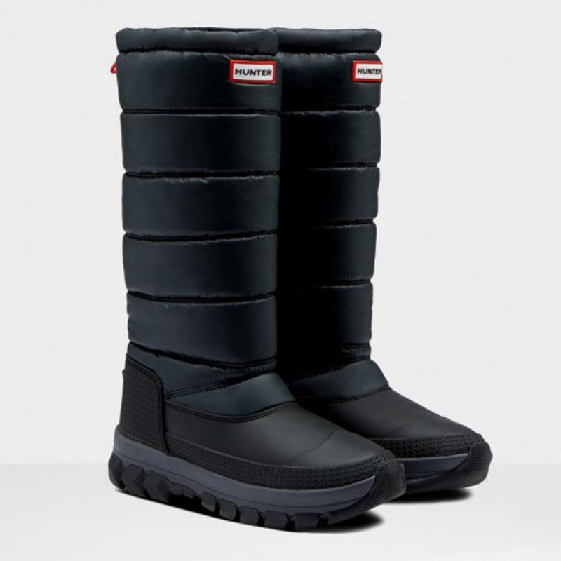 tall black snow boots