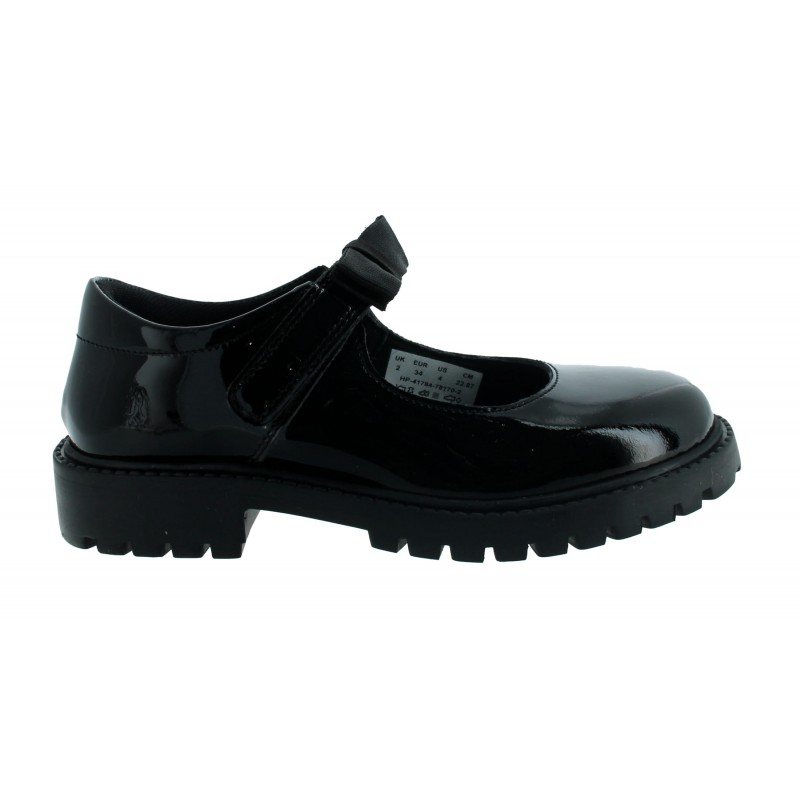 Astrid Bow Junior School Shoes - Black Patent Astrid Bow Junior School Shoes - Black Patent