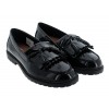 Verity Kiltie School Shoes - Black Patent