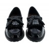 Verity Kiltie School Shoes - Black Patent