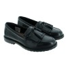 Verity Kiltie Loafers - Black Leather