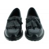 Verity Kiltie Loafers - Black Leather