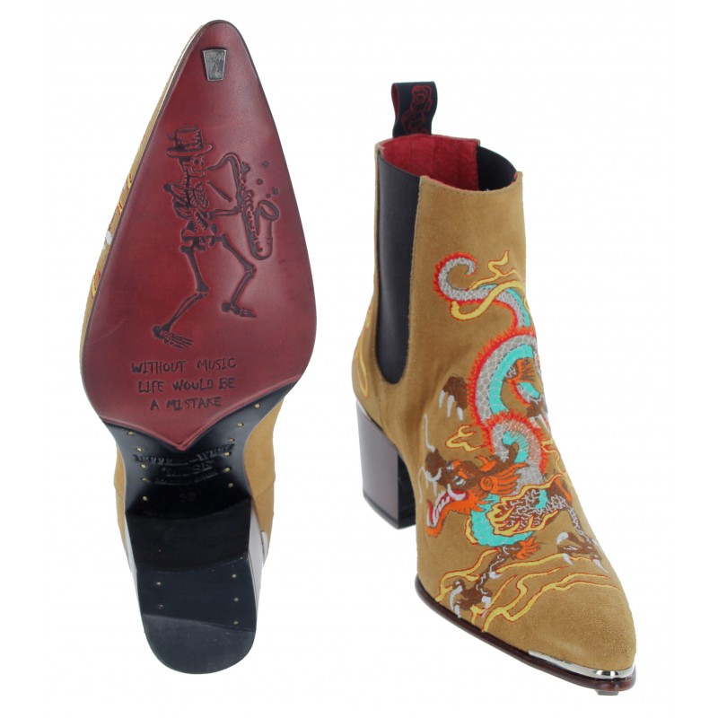 Sylvian K719 Ladies Chelsea Boots - Cacao Velour