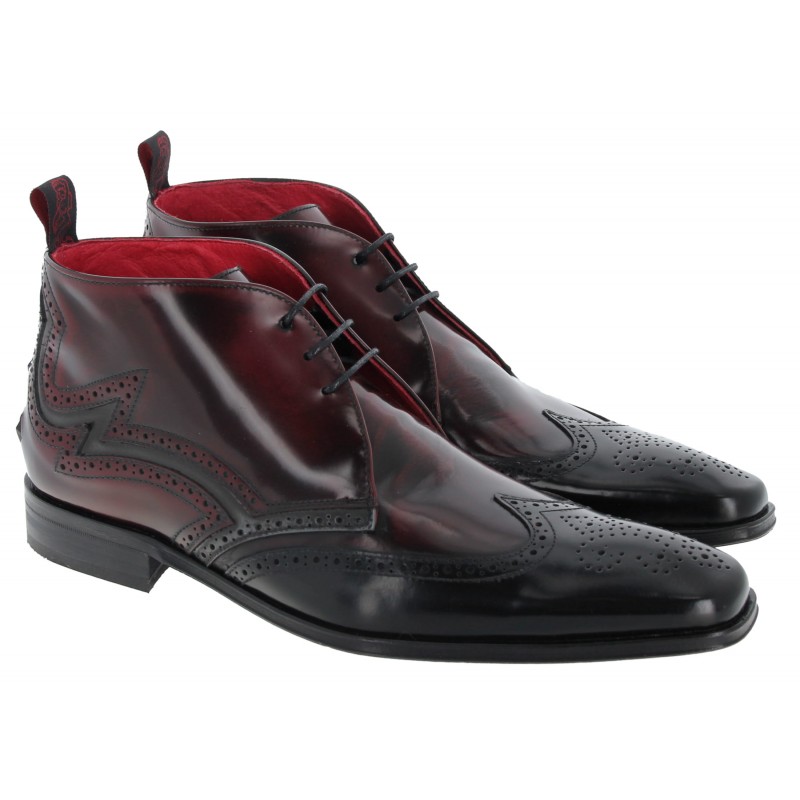 Scarface K860 Boots - Black/Burgundy Leather