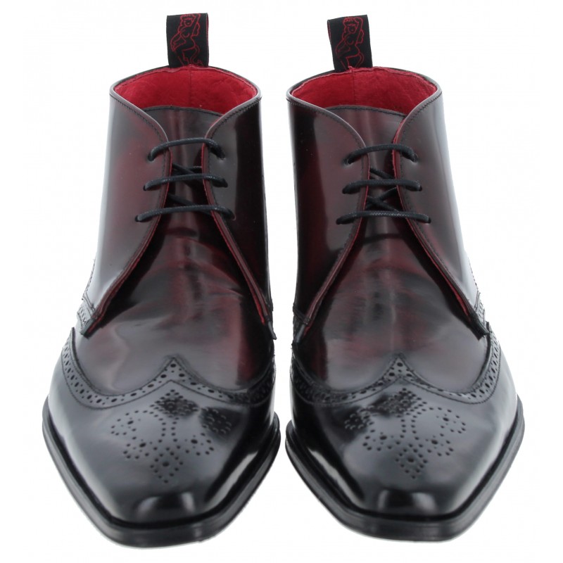 Scarface K860 Boots - Black/Burgundy Leather