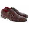 Soprano K852 Monk Shoes - Tan Cril Matt Brown Leather