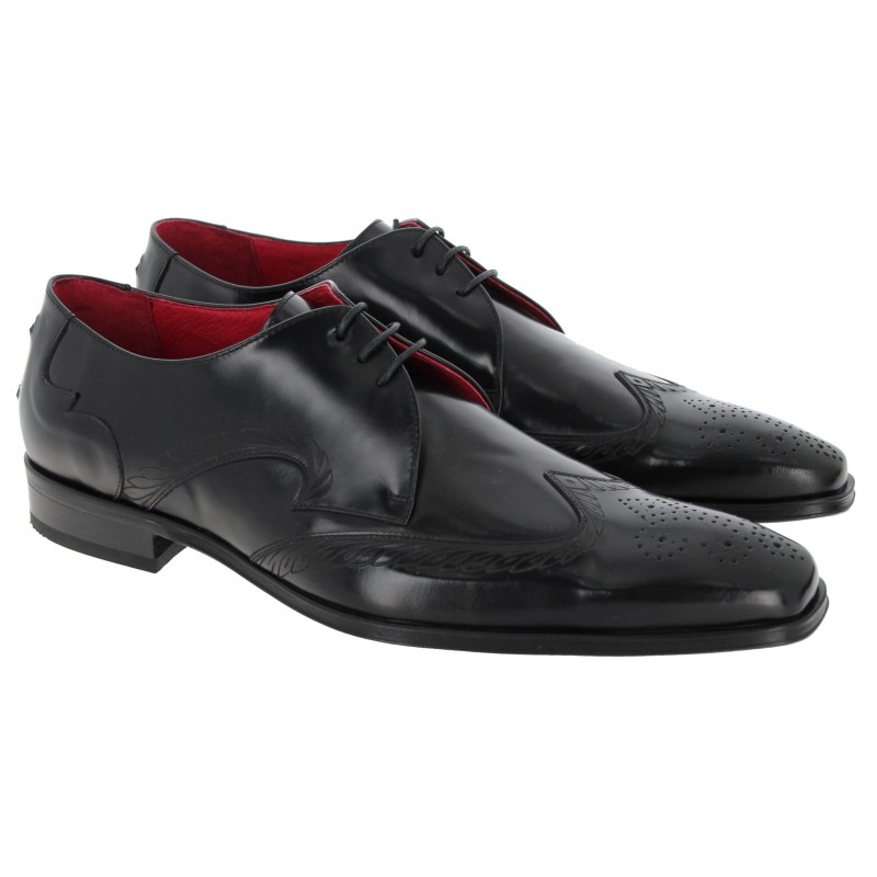 Scarface K899 'MISSISSIPPI' Shoes - Black Polished Leather