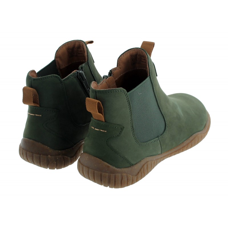 Wynona 04 70704 Barefoot Ankle Boots - Green Tanne Nubuck