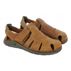 Josef Seibel Maverick 01 Closed Toe Sandals - Castagne Leather
