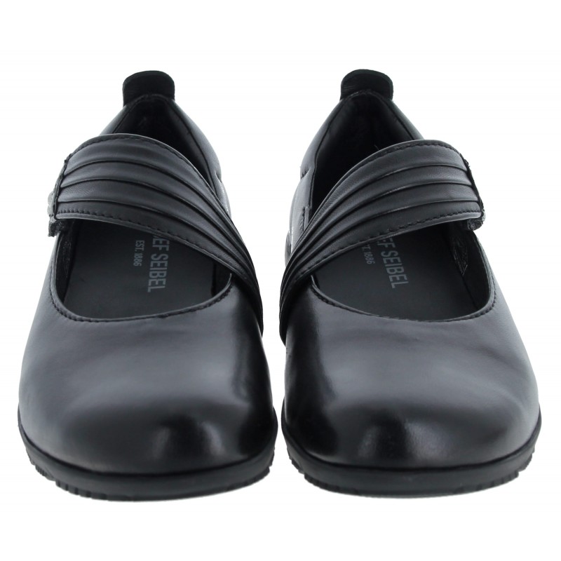 Charlotte 03 87303 Velcro Shoes - Black Leather