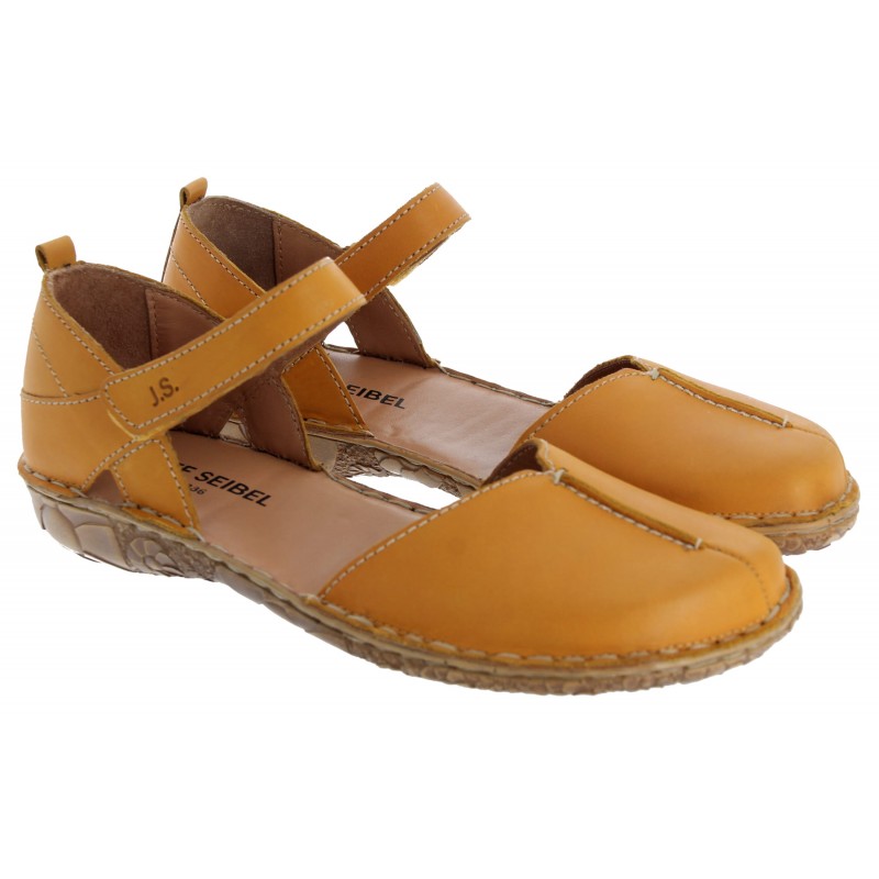Rosalie 42 79542 Closed Toe Sandals -Yellow Leather