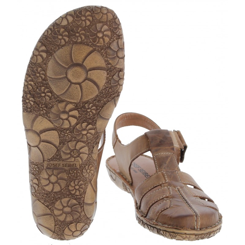 Rosalie 48 79548 Closed Toe Sandals - Camel Leather