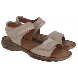 Josef Seibel Debra 19 76719 Velcro Sandals - Beige Leather