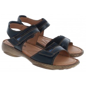 Josef Seibel Debra 19 76719 Velcro Sandals - Denim  Leather