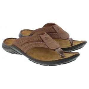 Josef Seibel Logan 25 Toe Post Sandal - Nut Nubuck Leather