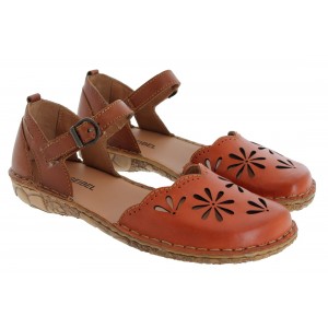 Josef Seibel Rosalie 04 79504 Closed Toe Sandals - Orange Kombi Leather