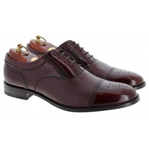 Loake Woodstock Shoes - Burgundy  Leather