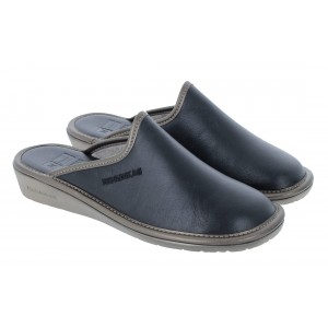 Nordikas Naomi 347-0/8 Mule Slippers - Black Leather