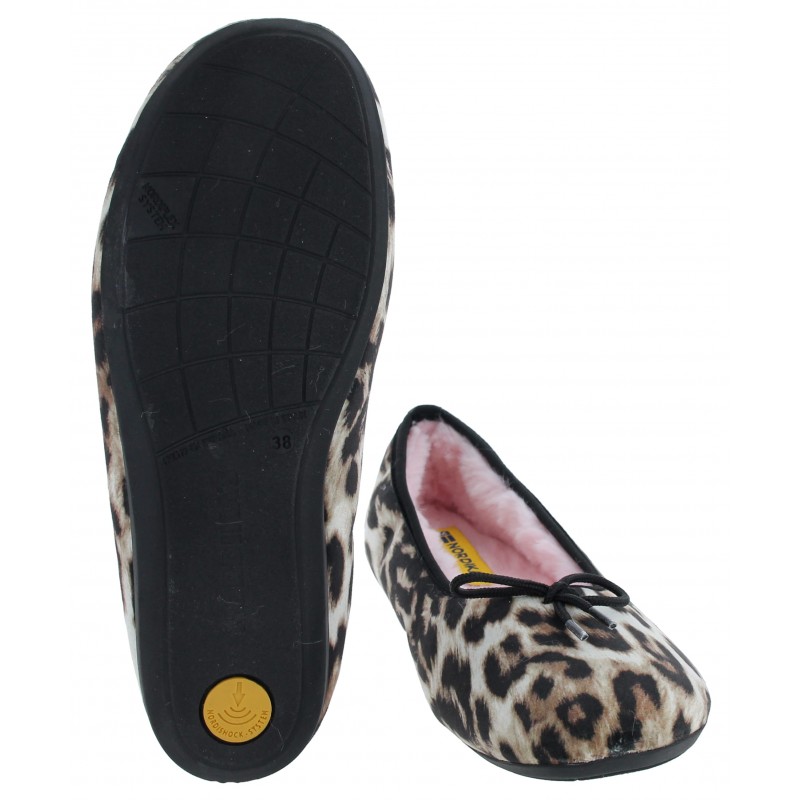 2011 Slippers - Marron Leopard Suede