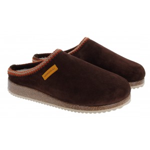 Nordikas Alaska 2265 Mule Slippers - Brown Marron Suede