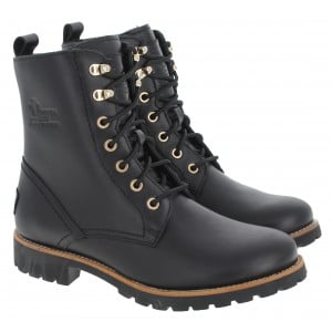 Panama Jack Fara Trav Ankle Boots - Black Leather