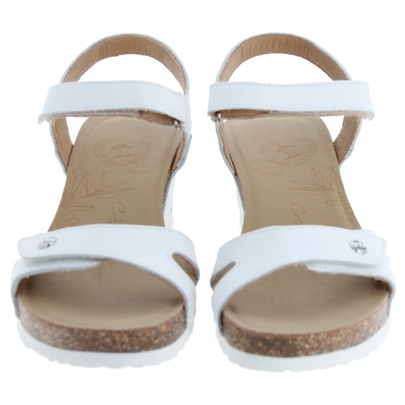 Julia Basics Wedge Sandals - White Leather