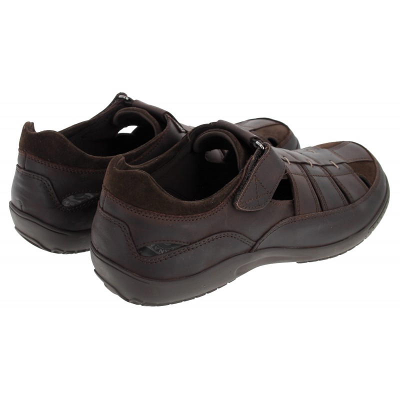 Meridian Basics Closed Toe Sandals - Brown Leather