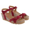Julia B54 Sandals - Red Suede