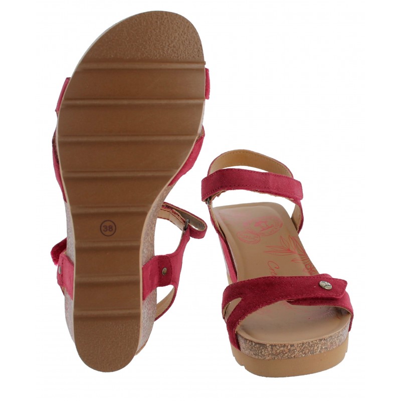 Julia B54 Sandals - Red Suede