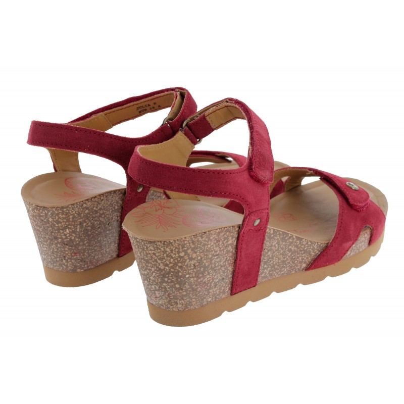 Julia B54 Sandals - Red Suede
