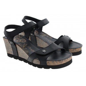 Panama Jack Julia Basics B22 Sandals - Black Leather
