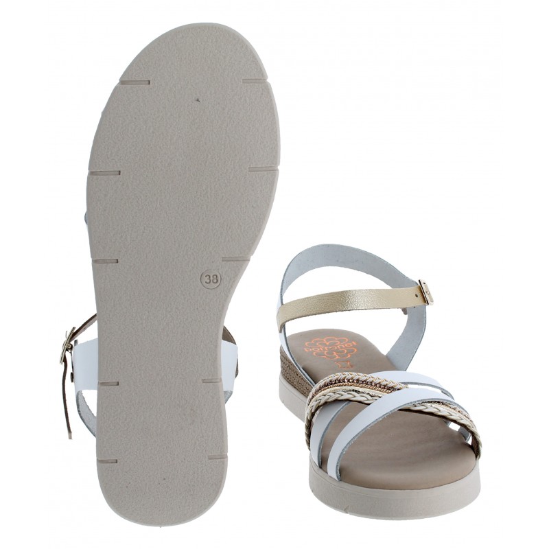 3278 Sandals - Blanco Oro Leather