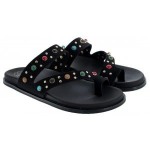 Porronet 3292 Sandals - Black Nubuck 