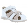 5858900 Closed Toe Sandals - White Leather