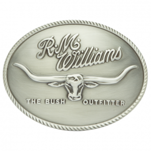 R. M. Williams Logo Buckle CG219 - Antique Sliver 