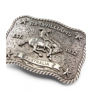 R. M. Williams Cloudbuster Trophy Buckle BBM7D - Antique Silver